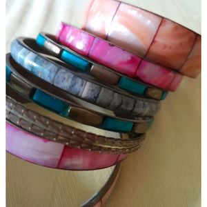 Multicolored Brass Bangles