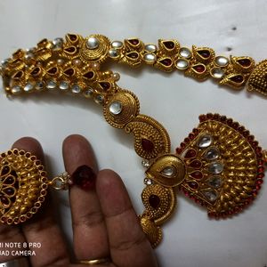 Gold Bridal JewellerySet,Hair Accessories Of17pcs