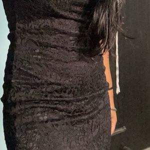 Black Lace Bodycon Dress