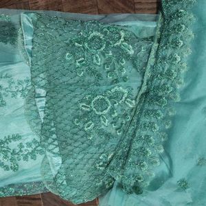 Teal Color Lengha