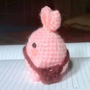 Crocheted Bunny, Puffkin (Blossom Pink Edition)