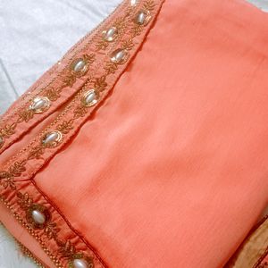 Saree With Stitch Blouse