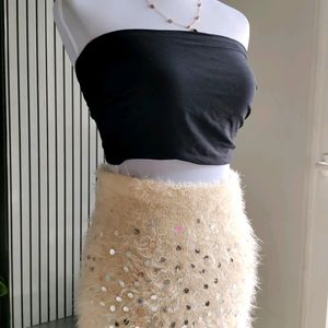 🆕 Mini Fur Glitter Skirt