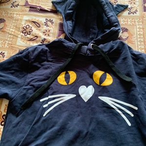 Cropped Cat Hoodie