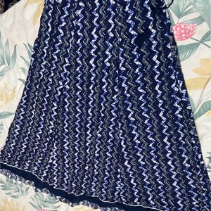 Geometric Blue Skirt