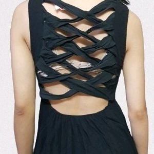 Sexy Backless Black Dress - Nameless