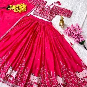 Pink lehenga Choli