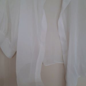 New Imported Shrug Pure White Sheer Material