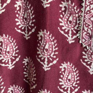 Mauve Color Kurta N Dupatta Set