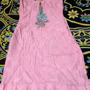 A Pink Colour Suit With Chnri