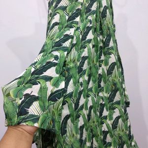 Leafy Printed String Dress