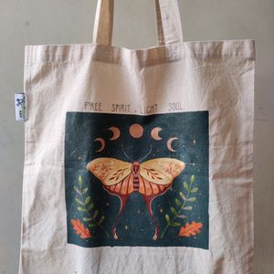 Hand-painted Cotton Canvas Tote bag