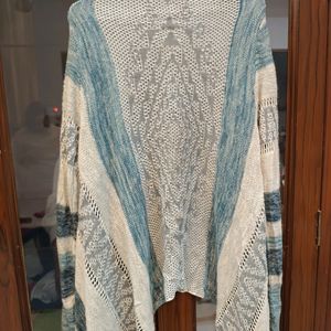 Crocheted Long Shrug