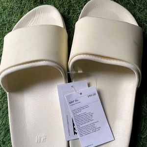 H&M Off White Casual Slippers