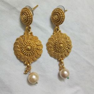 Matte Golden Finish 3 Combo Earrings Collections