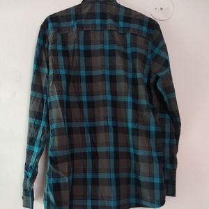 Blue Checked Shirt For Men