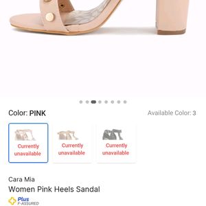 CARA MIA  Women Nude Pink Block Heel Sandals