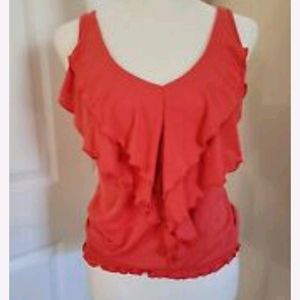 Orange Sleevless Top