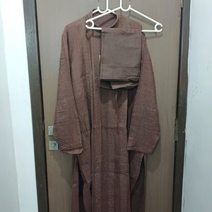 Kurta Chudidar Set (Brown)