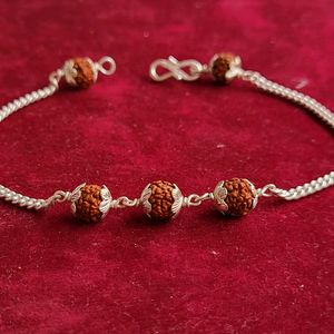 Silver Rudraksh Rakhi / Bracelet (Rud001)