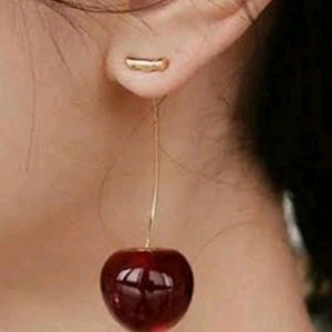 Trending Korean Cherry Earrings 🍒