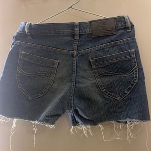 LEE Distress Blue Denim Shorts