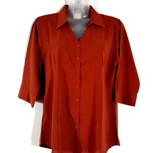 Rust Color Formal Shirt For Women's