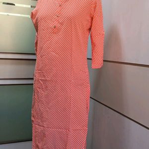 knee-length, straight-cut kurta