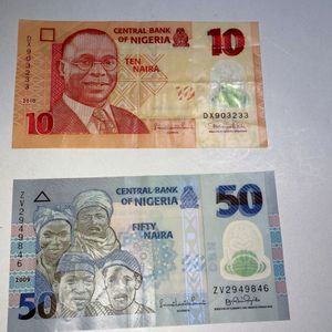 2 Pc Nigerian Plastic Currency Note