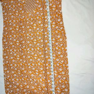 Brand New Mustard Women Kurti Pant Set