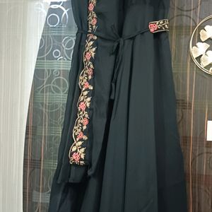 Black Ethnic Festive Wear Gown