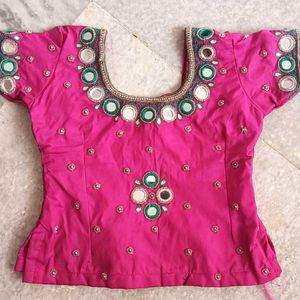 Pattu Lehanga Blouse For Girls