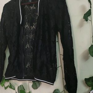 RnB Brand Black Colour Net  Jacket