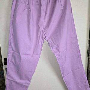 Pure Cotton Lavender Trousers