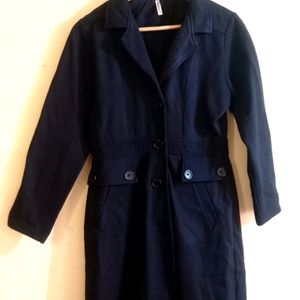 Navy blue Long Overcoat (Woman's)