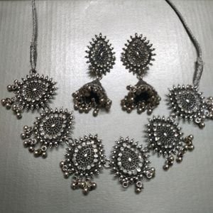 Oxidised jewellery set