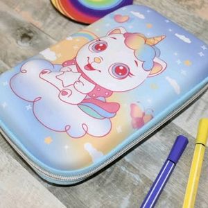 🦄 Unicorn Cute 3D Smiggle Eva Hard Pencil Case