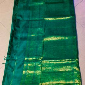 Sea Green Colour Pure Kanchi Pattu Saree