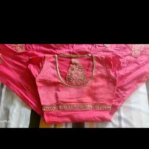 Pink Cotton Anarkali Set