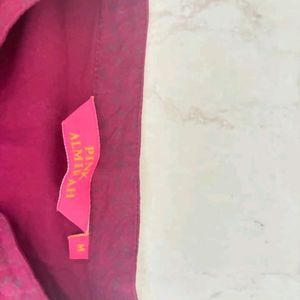 Maroon Color High Low Office Kurthi