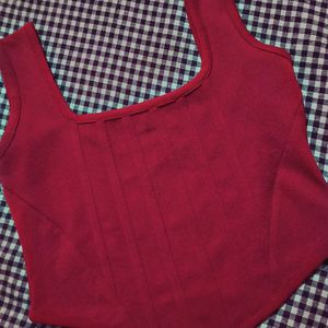 Stylish Maroon Crop Top