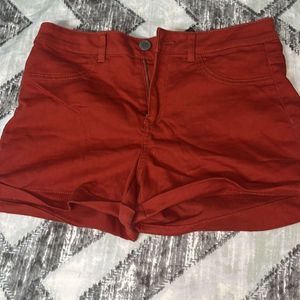 H&M New Rust Denim Shorts