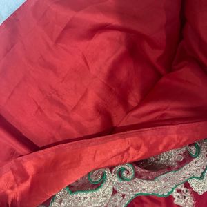 Red Color Stitched Lehenga