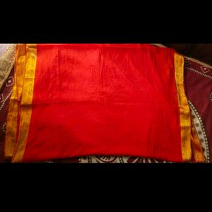 🥳Offer 🎉🔥Red Silk Saree😍