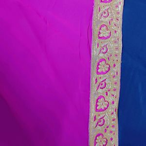 Golden Embroidery Saree