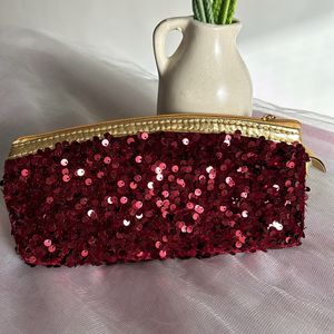 Glitter Pouch - For Stationery/ Makeup/ Etc