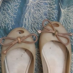 Madame Mauve Bow Ballerina Sandals