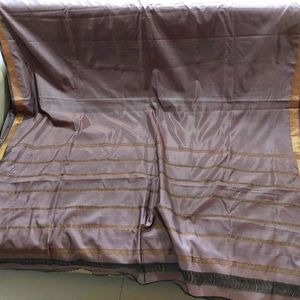 Dark Brown Soft Silk Saree