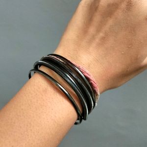 Black Multi Layer Bracelet Premium Finish