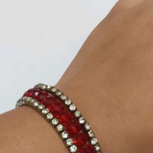 Red & Silver Bracelet